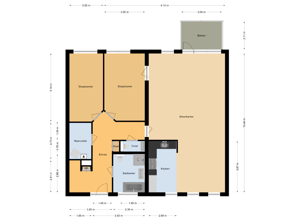 Bekijk plattegrond van Appartement van Lisdodde 59