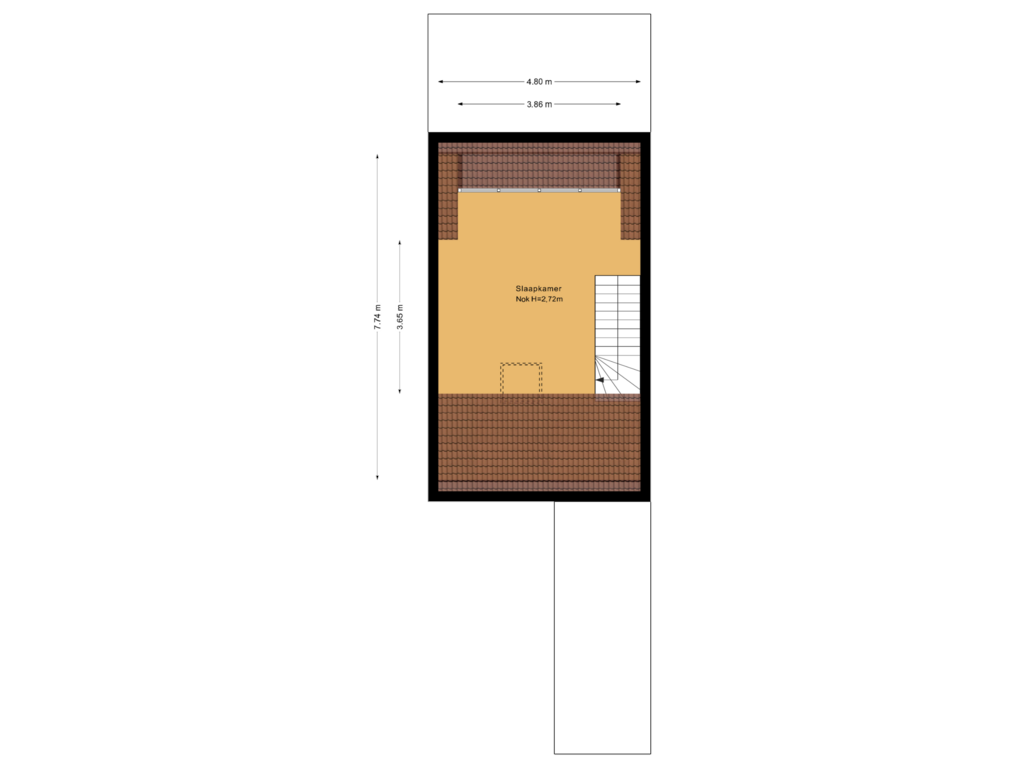 View floorplan of Zolder of Heulakker 13