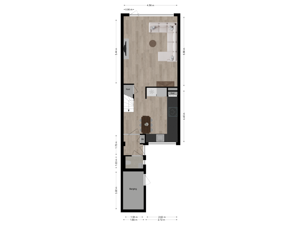 Bekijk plattegrond van Begane grond van Pauwtjesmolen 33