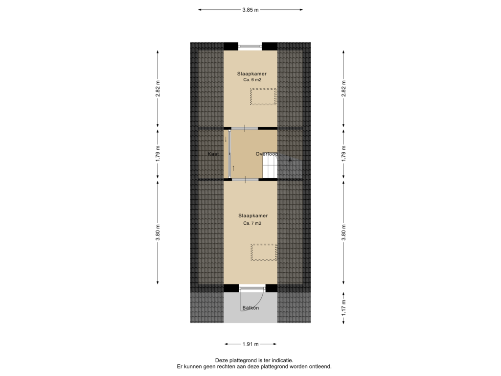 View floorplan of Eerste verdieping of Veldhuisweg 4-4