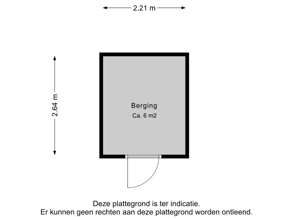 View floorplan of Berging of Veldhuisweg 4-4