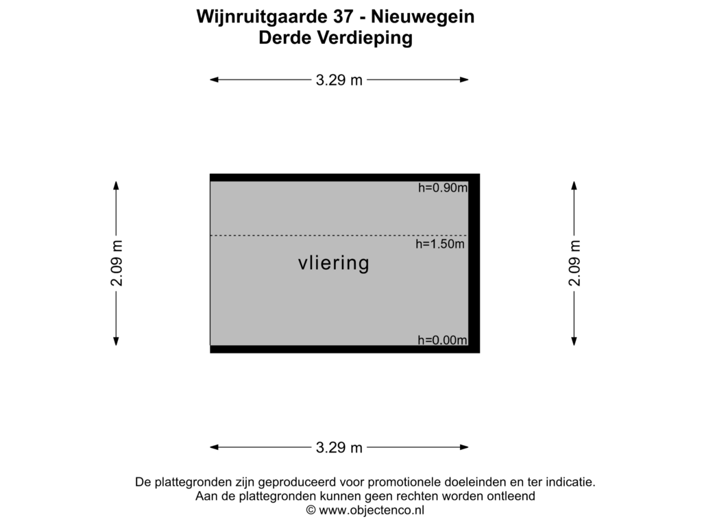 Bekijk plattegrond van DERDE VERDIEPING van Wijnruitgaarde 37