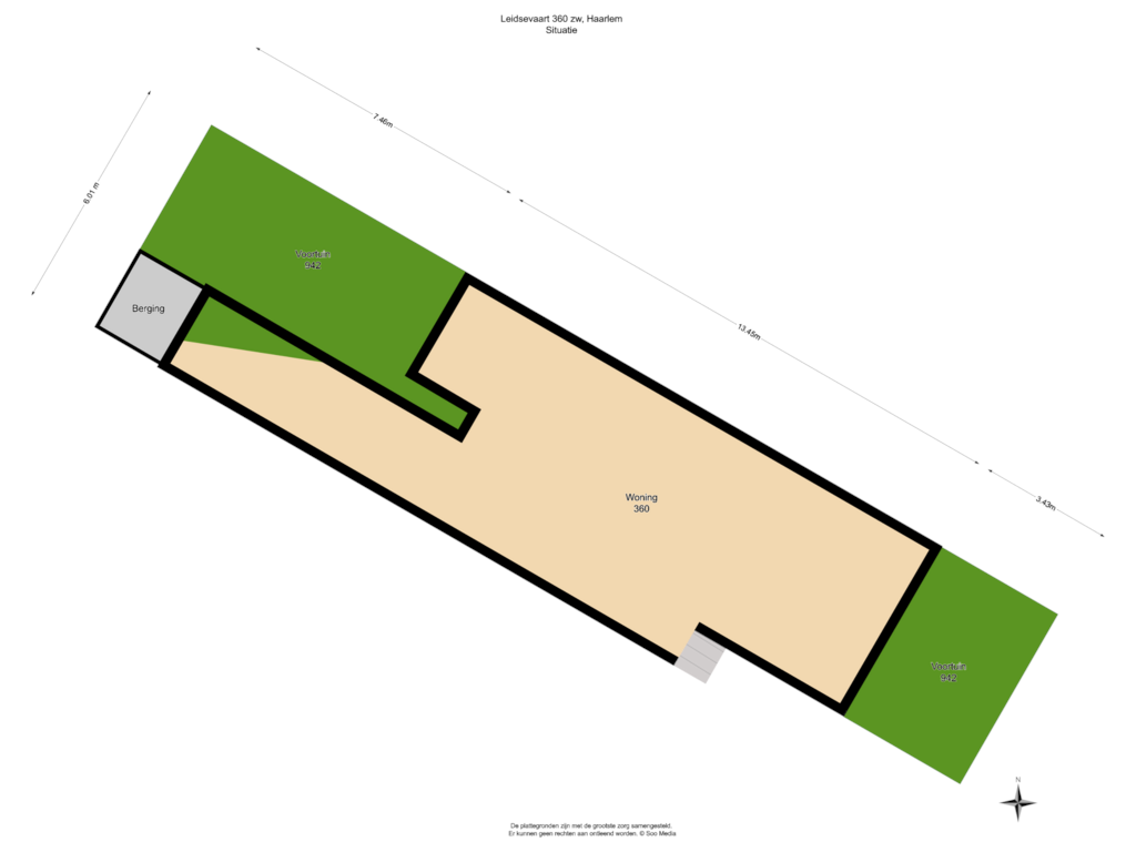 Bekijk plattegrond van Situatie van Leidsevaart 360-ZW