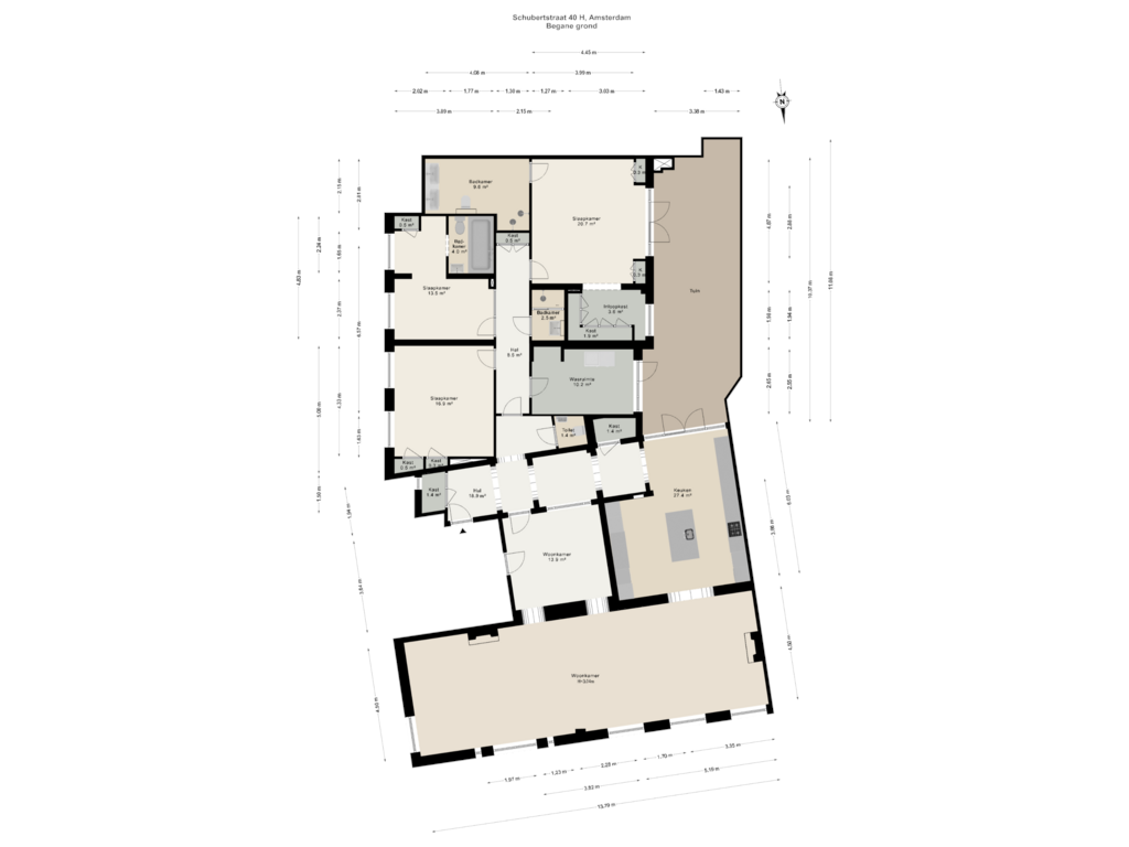 Bekijk plattegrond van Begane grond van Schubertstraat 40-H