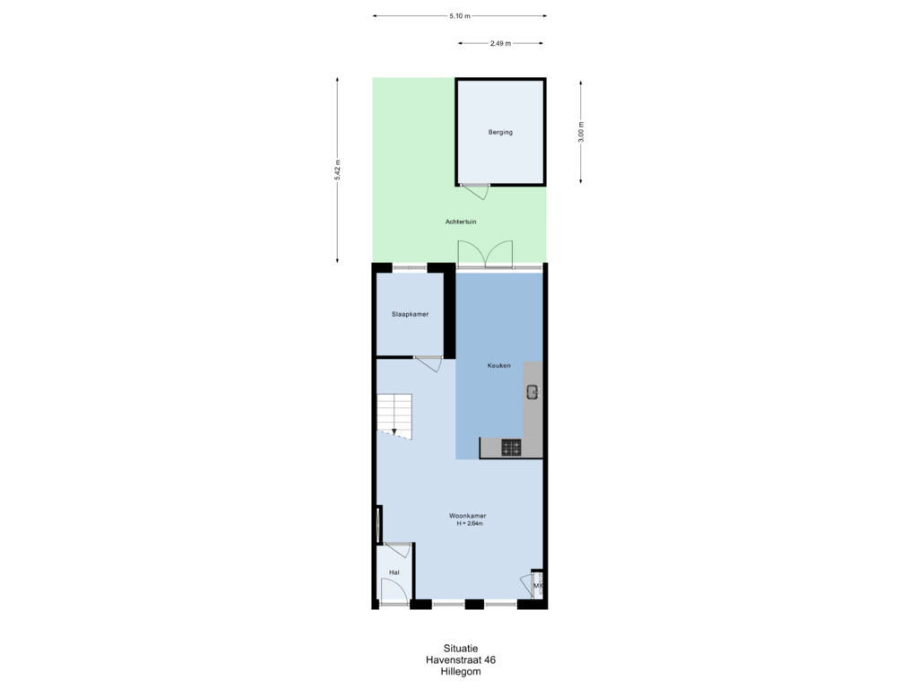 Bekijk plattegrond van Situatie van Havenstraat 46