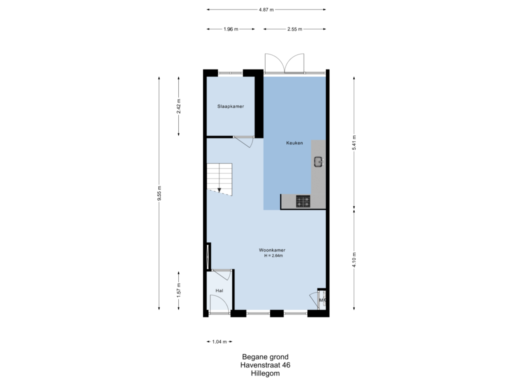 Bekijk plattegrond van Begane grond van Havenstraat 46