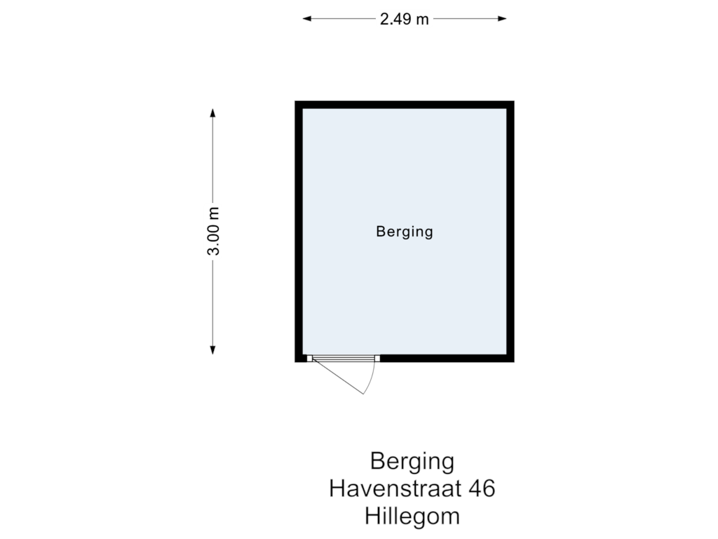 Bekijk plattegrond van Berging van Havenstraat 46