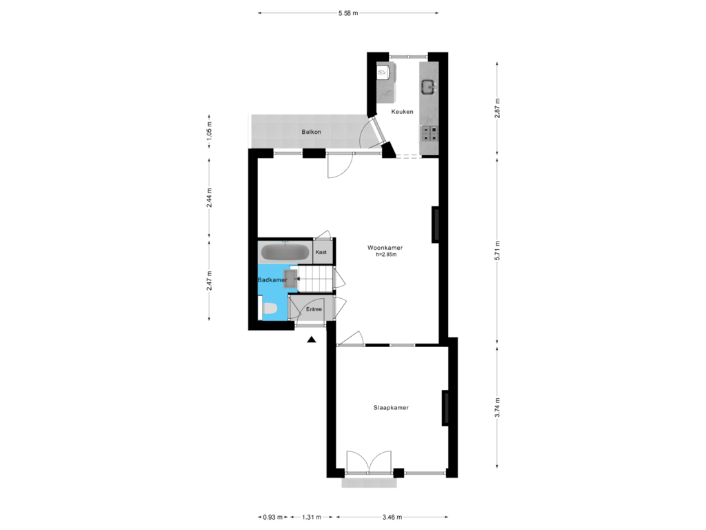 Bekijk plattegrond van 3e Verdieping van Retiefstraat 99-C