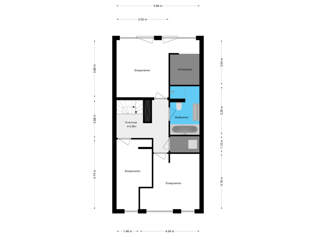 Bekijk plattegrond van 3e Verdieping van Jan Olphert Vaillantlaan 83-B