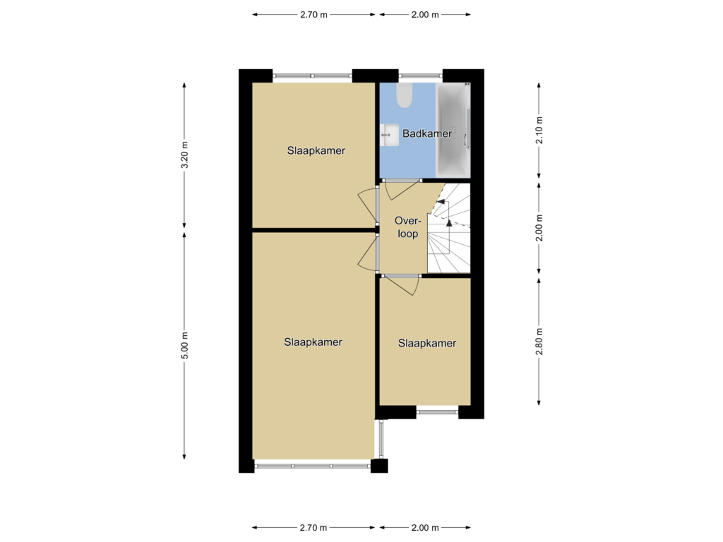 Bekijk plattegrond van 1e verdieping van Peregaard 12