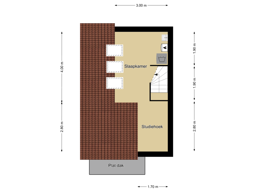 Bekijk plattegrond van 2e verdieping van Peregaard 12