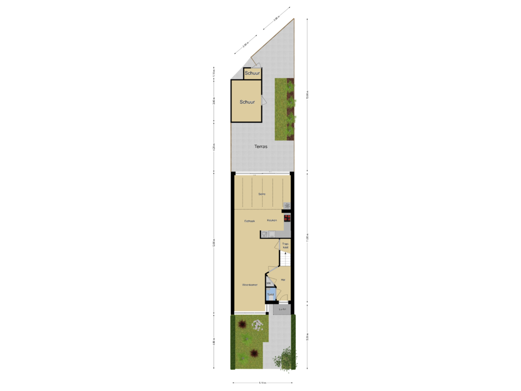 Bekijk plattegrond van Perceeloverzicht van Peregaard 12