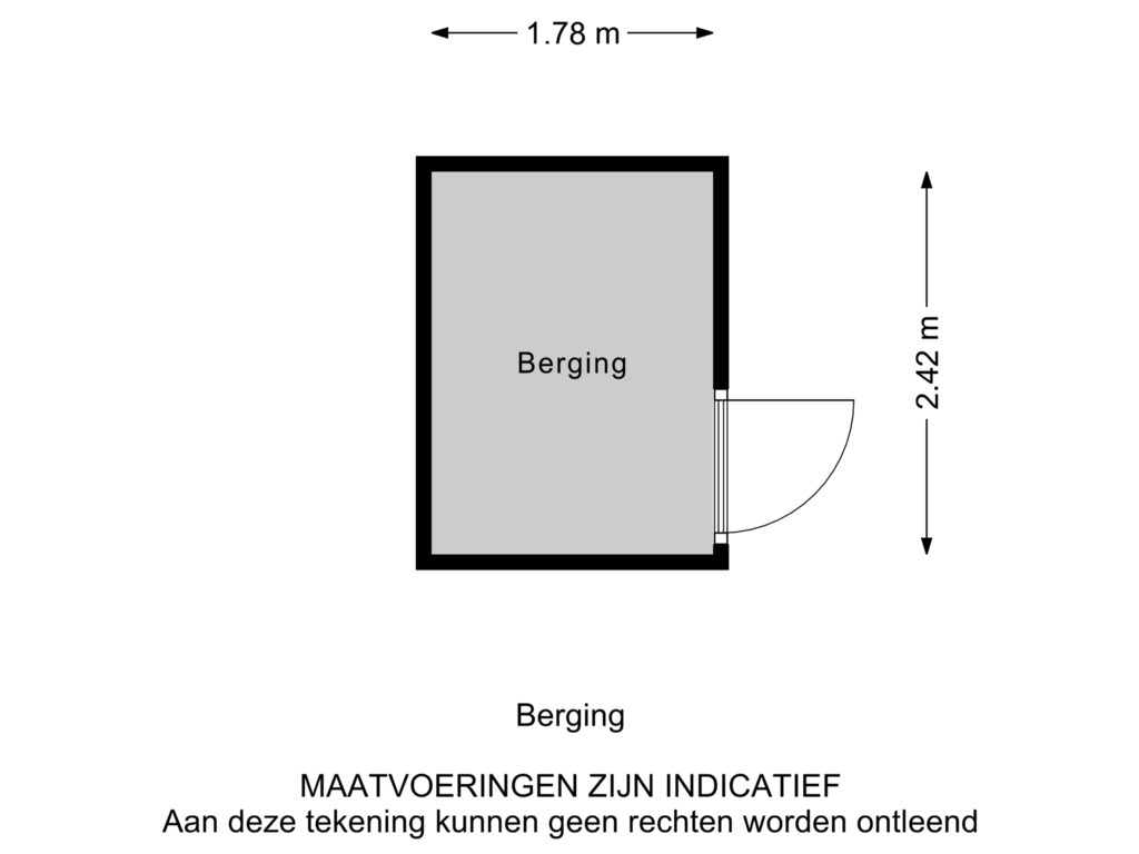 View floorplan of Berging of Nieuwe Haven 12-A