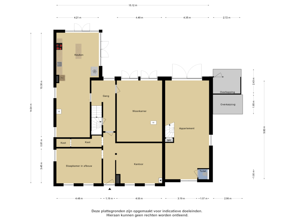 Bekijk plattegrond van Begane Grond van Havenweg 16