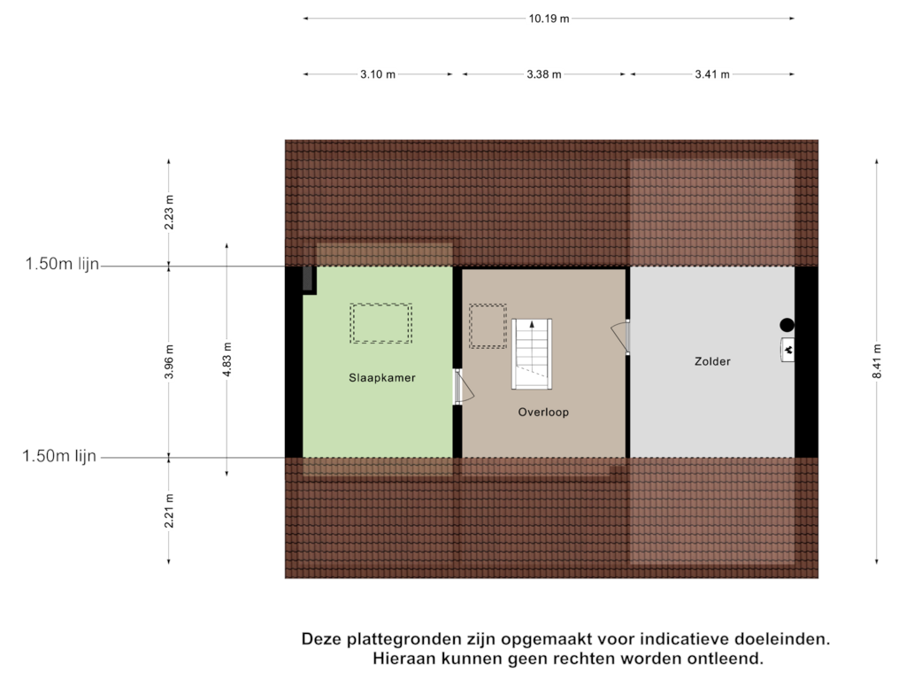 Bekijk plattegrond van Tweede Verdieping van Havenweg 16