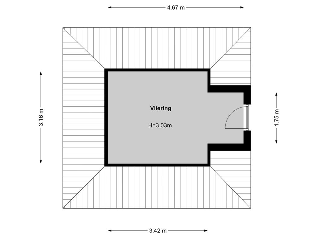 Bekijk plattegrond van Vliering Guesthouse 1 van Eemdijk 134