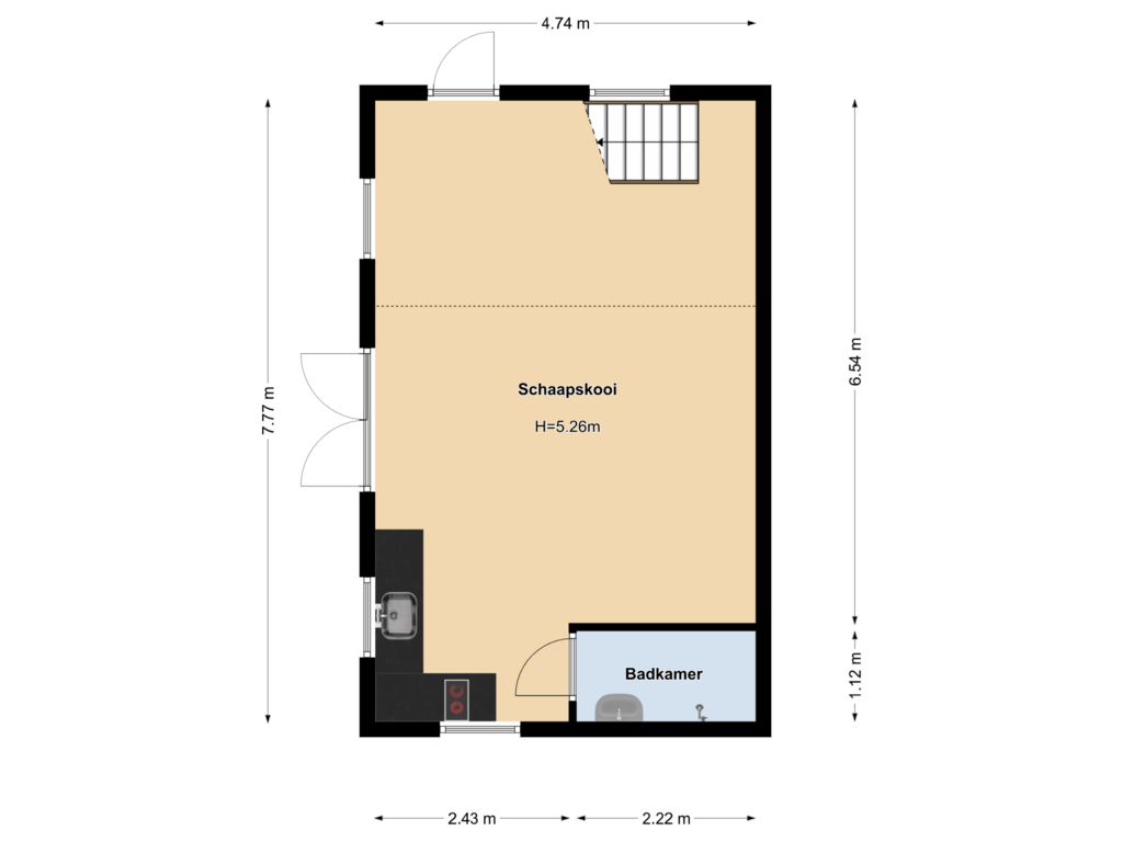 Bekijk plattegrond van Schaapskooi van Eemdijk 134