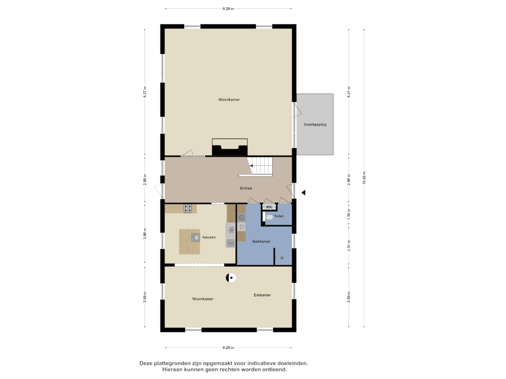 Bekijk plattegrond van Begane grond van Engerstraat 4