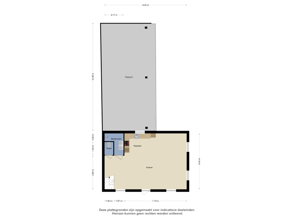 Bekijk plattegrond van Gastenverblijf 1 van Engerstraat 4