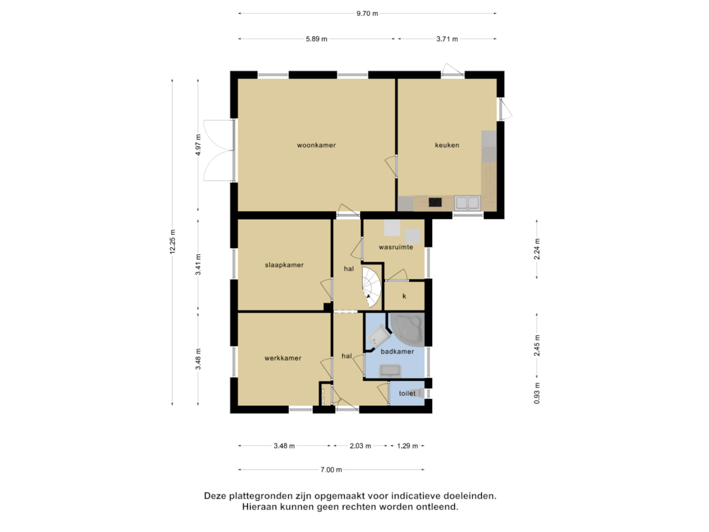 View floorplan of Begane grond of Marisbaan 5