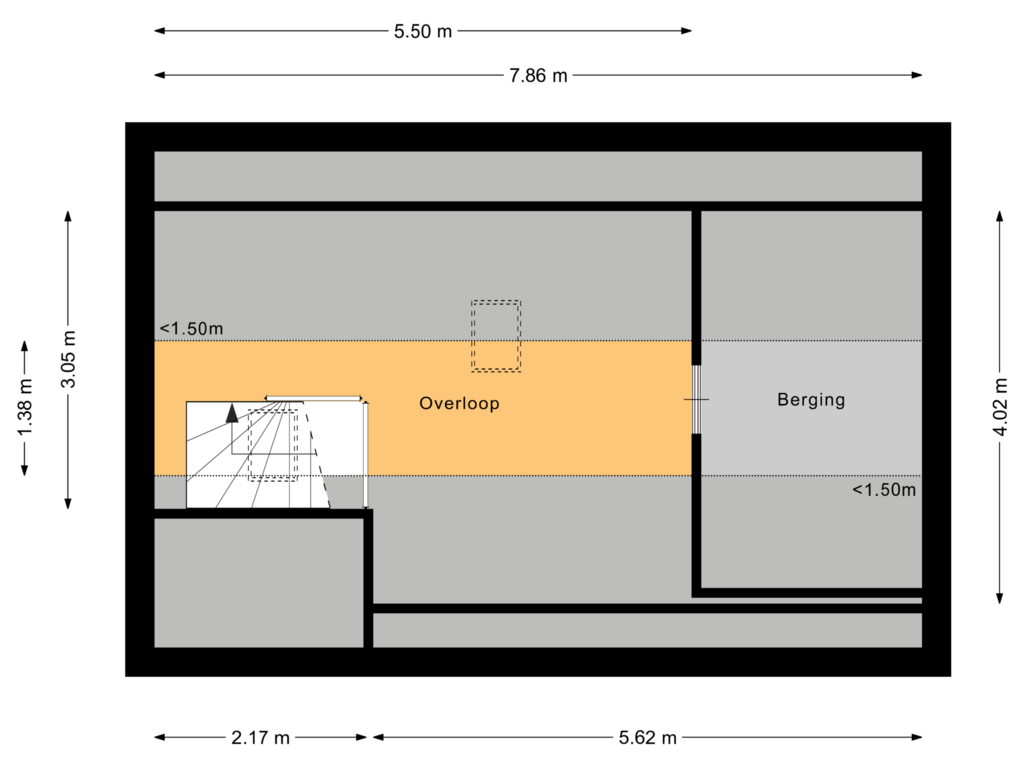 View floorplan of Tweede verdieping of Glipperweg 49