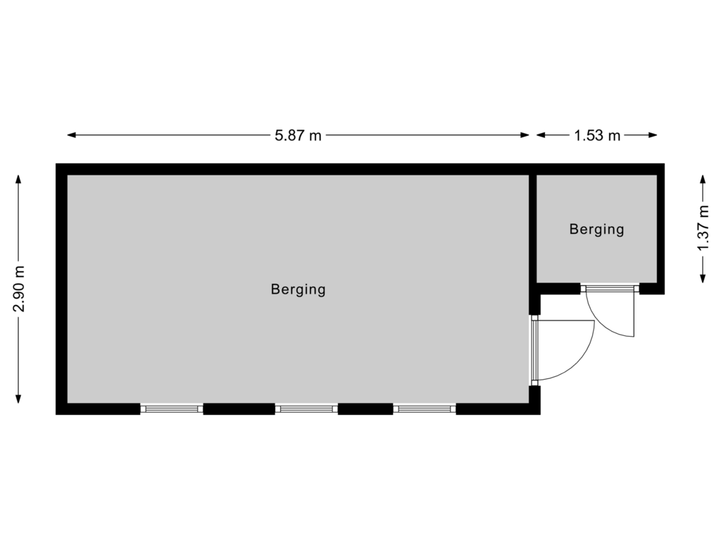 View floorplan of Berging of Glipperweg 49