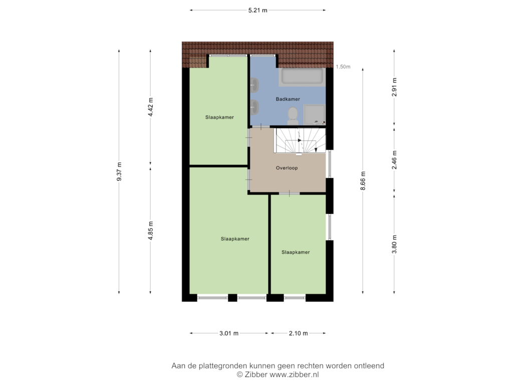 Bekijk plattegrond van Eerste verdieping van Hornstraat 15