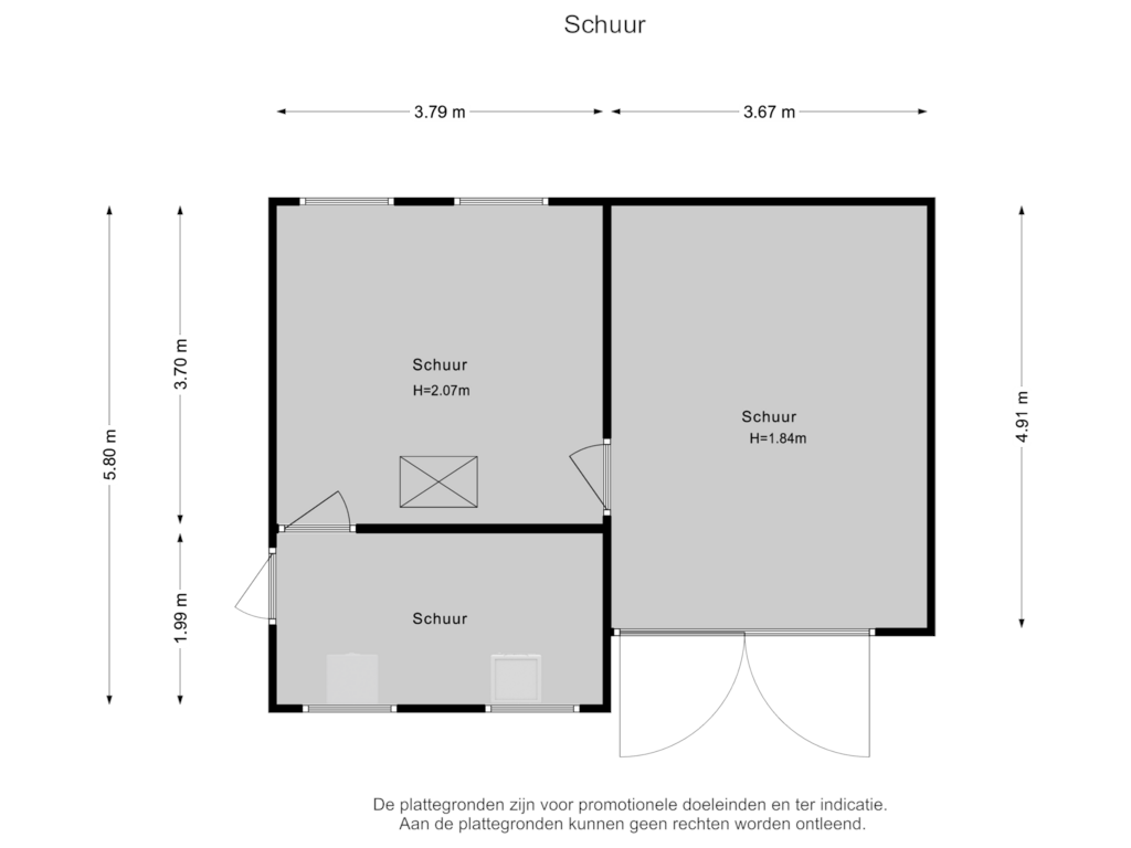 View floorplan of Schuur of L.R. Beijnenlaan 5