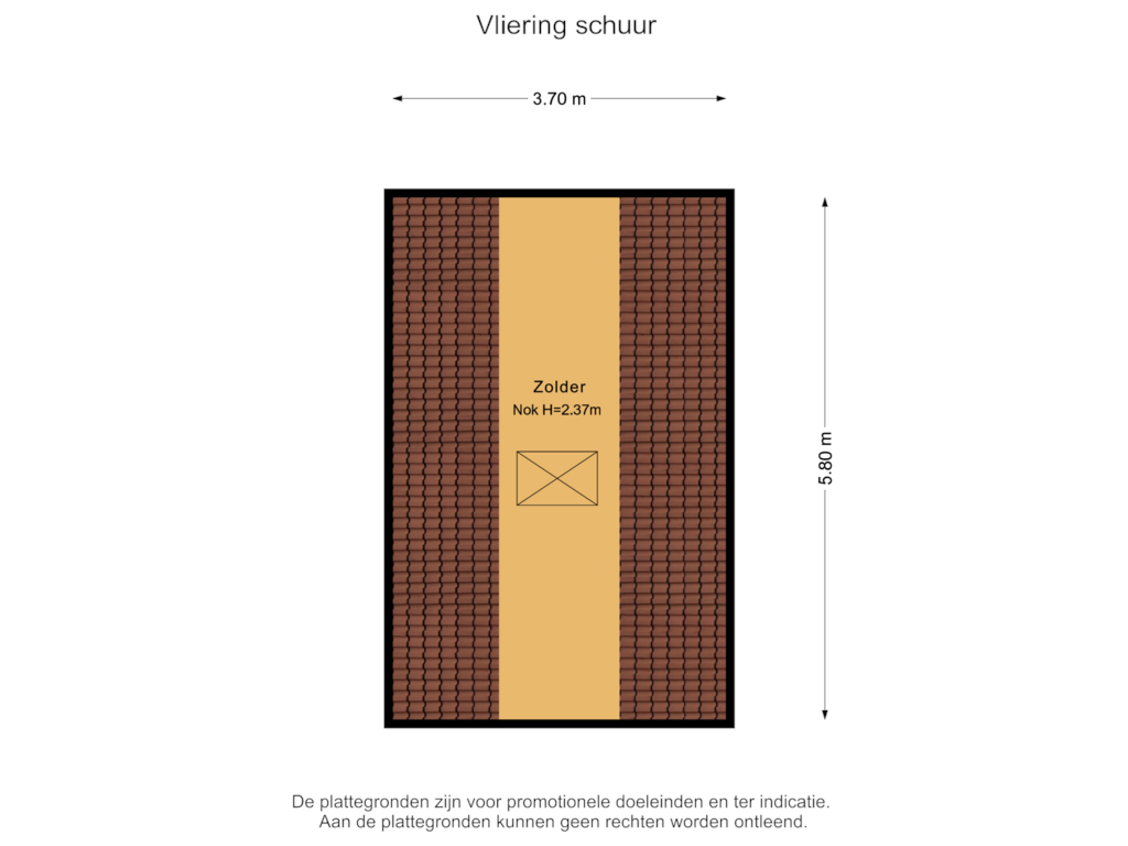 View floorplan of Vliering schuur of L.R. Beijnenlaan 5