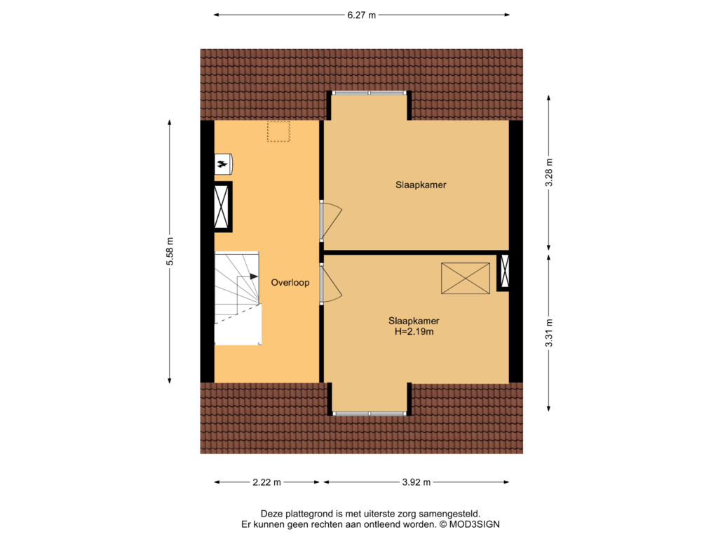 Bekijk plattegrond van 2e Verdieping van Hugo de Grootlaan 14