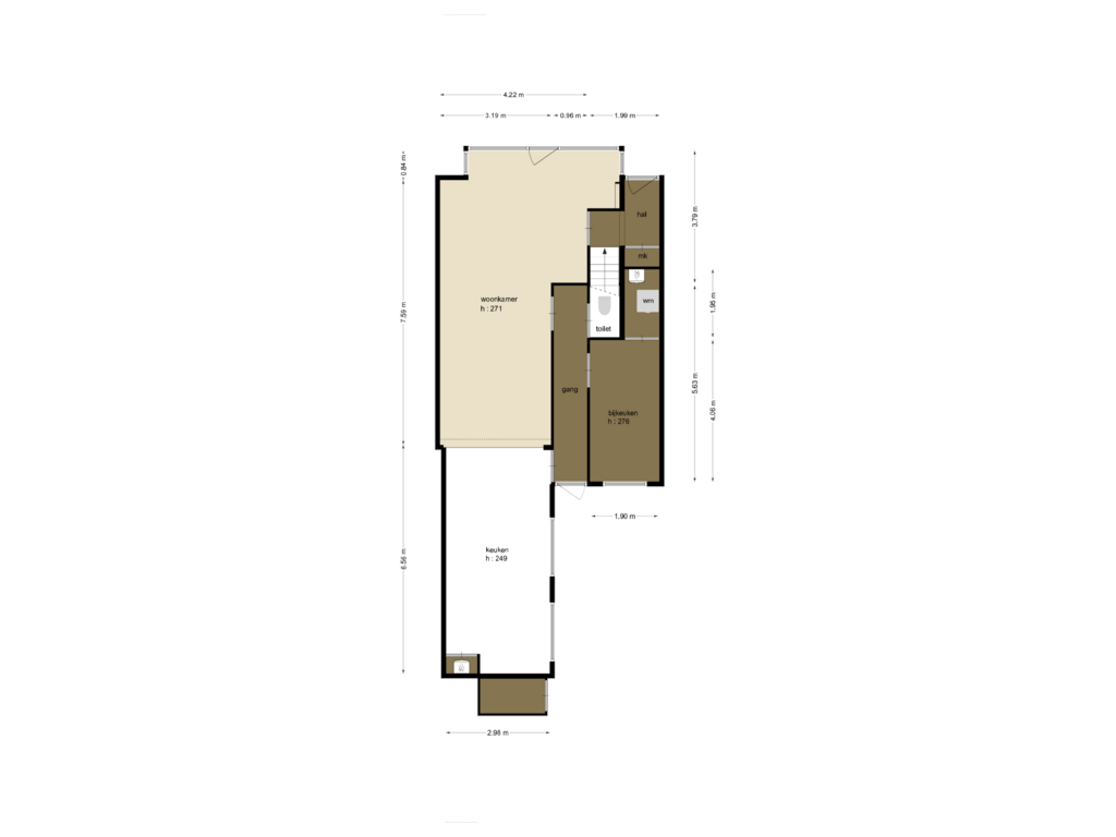 Bekijk plattegrond van begane grond van Ploegstraat 147