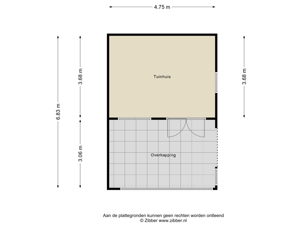 Bekijk plattegrond van Tuinhuis van Laakweg 116