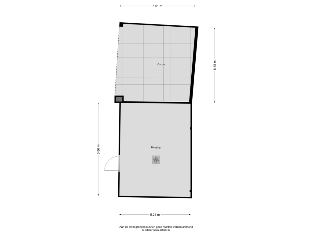 Bekijk plattegrond van Berging van Laakweg 116