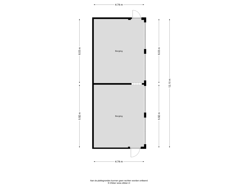 Bekijk plattegrond van Berging van Laakweg 116