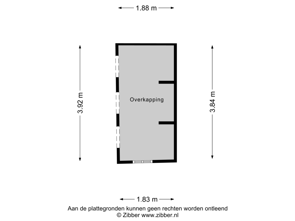 Bekijk plattegrond van Overkapping van Laakweg 116