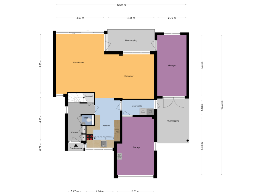 Bekijk plattegrond van Begane Grond van Bovenakker 59