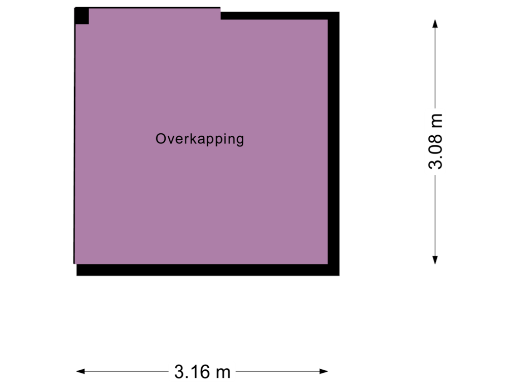 Bekijk plattegrond van Overkapping van Bovenakker 59