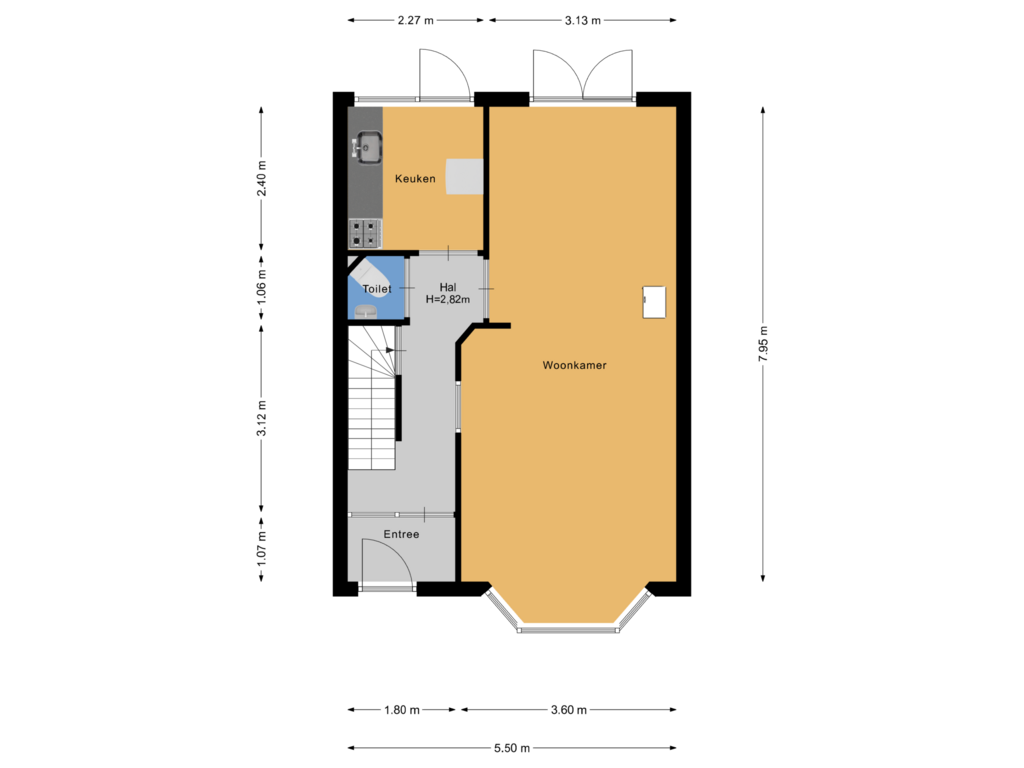 Bekijk plattegrond van Begane grond van Ehrlichstraat 10