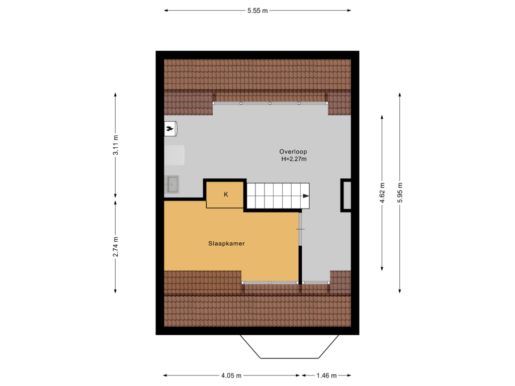 Bekijk plattegrond van Zolder van Ehrlichstraat 10