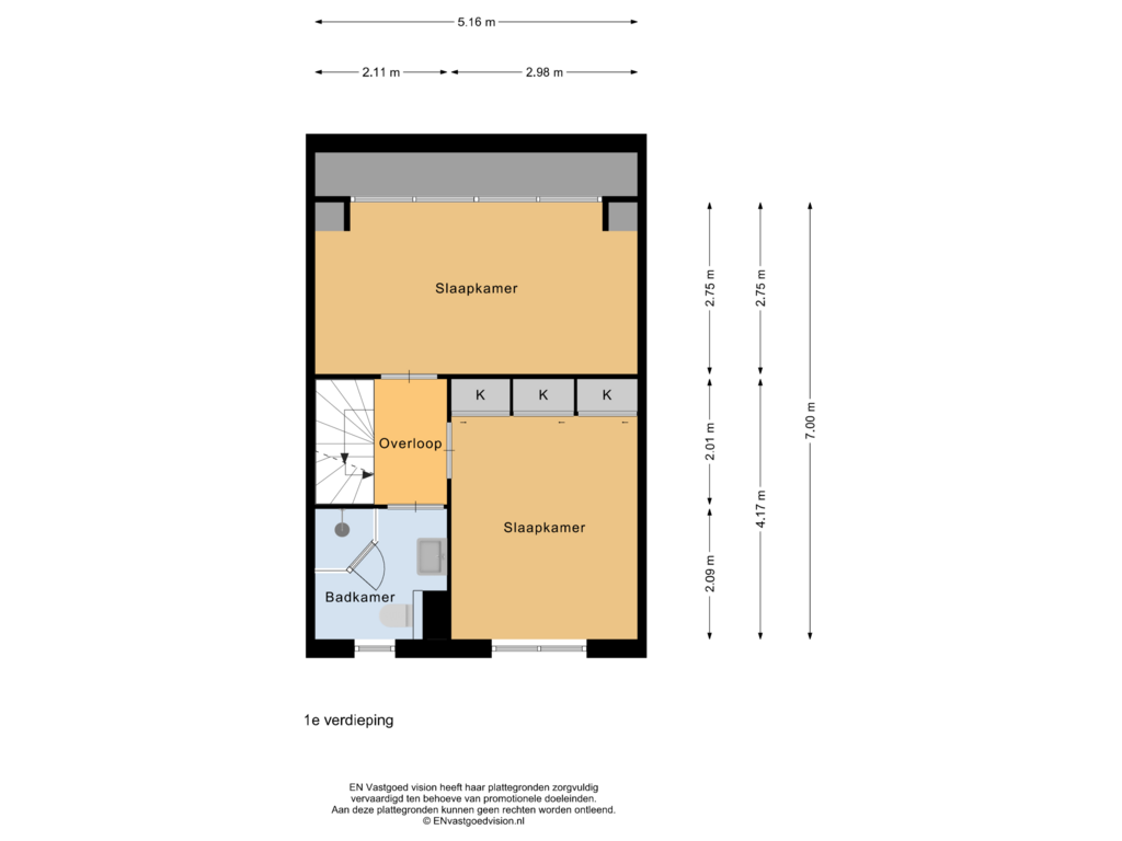 Bekijk plattegrond van 1e verdieping van Joke Smitstraat 30