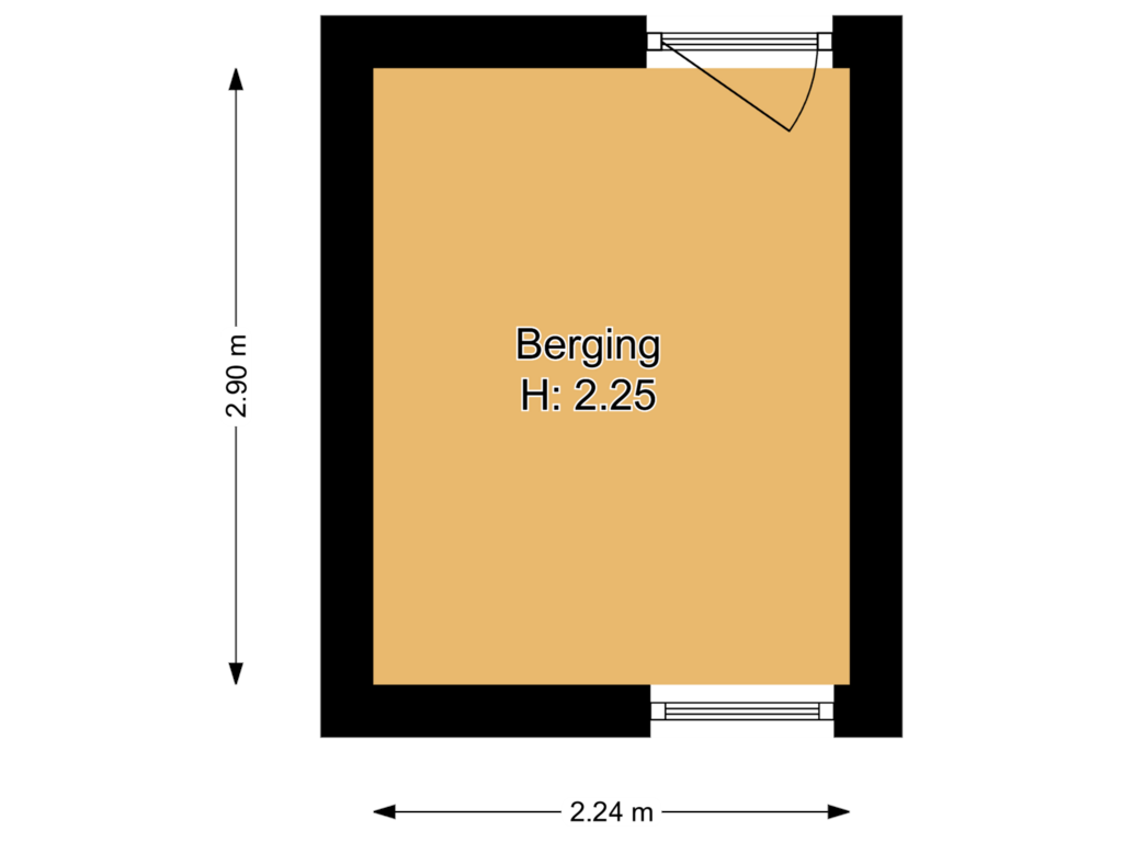 View floorplan of Berging of Bergweg 29-C