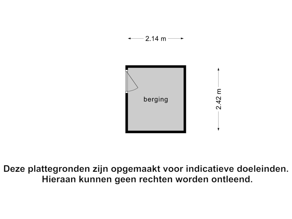 Bekijk plattegrond van Berging van Hoofdstraat 210-A