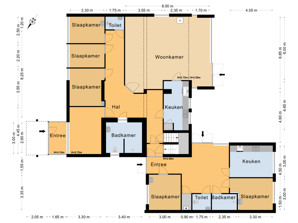 Bekijk plattegrond van Begane grond van Burgemeester Kuiperslaan 15