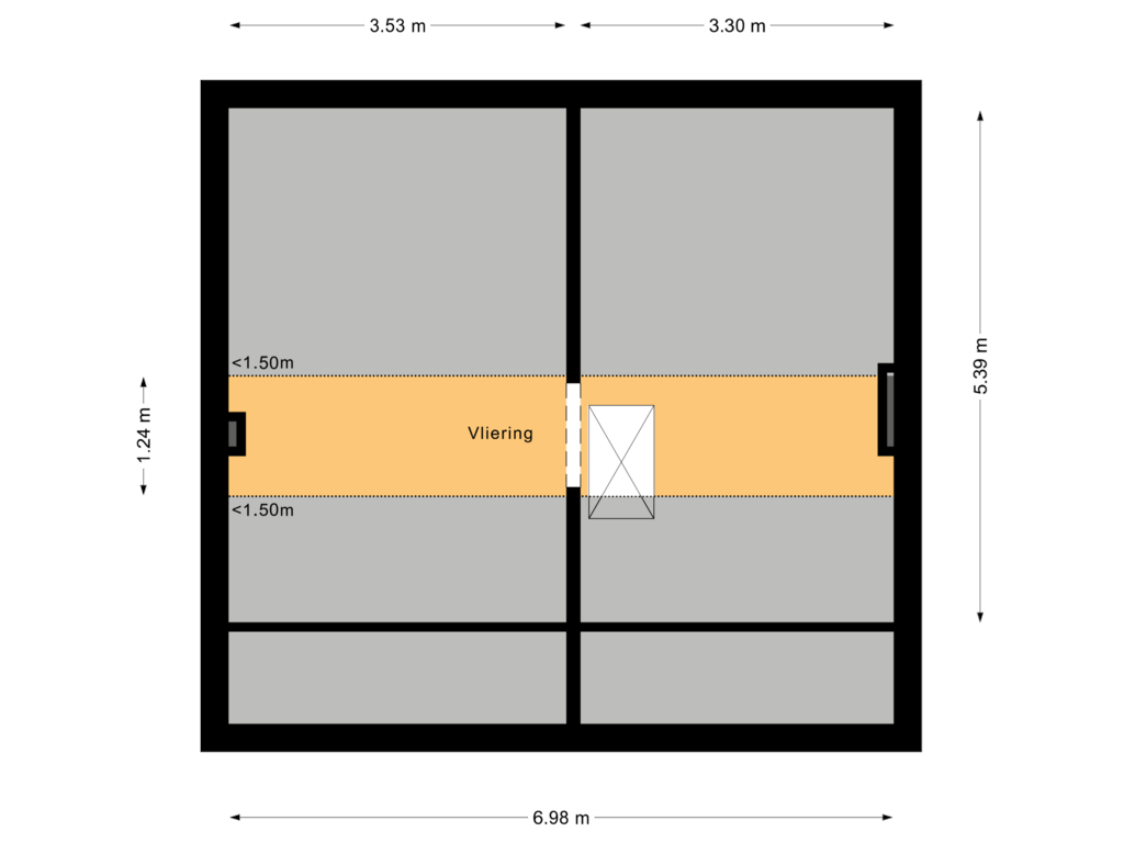 Bekijk plattegrond van Tweede verdieping van Margrietstraat 3