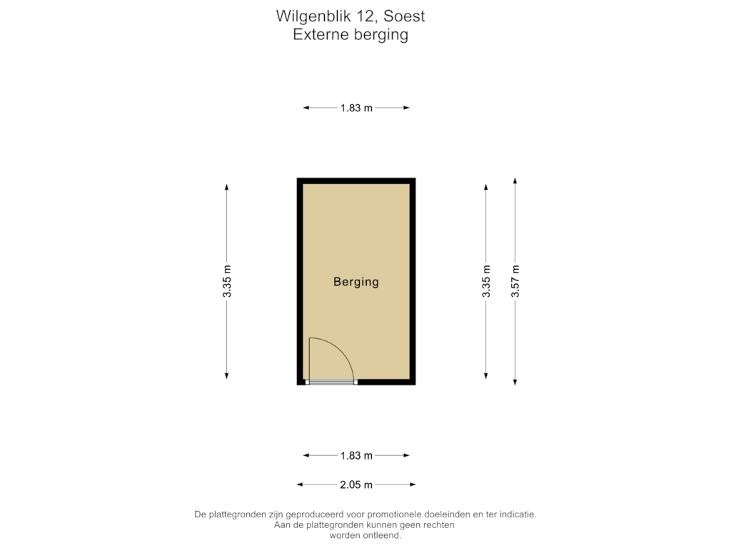 Bekijk plattegrond van Externe berging van Wilgenblik 12