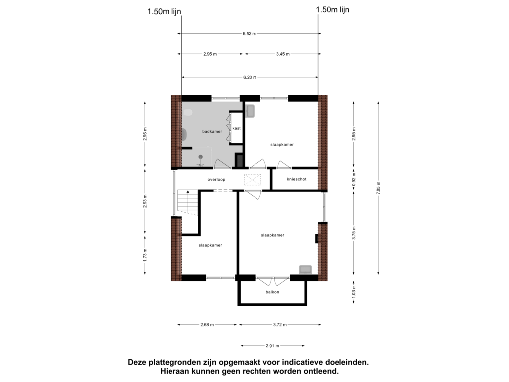 View floorplan of Eerste Verdieping of Noordweg 52-R