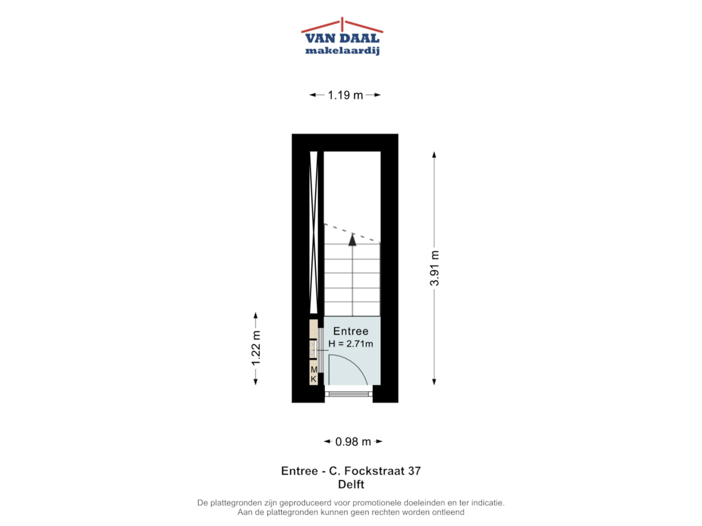 View floorplan of Entree of C. Fockstraat 37