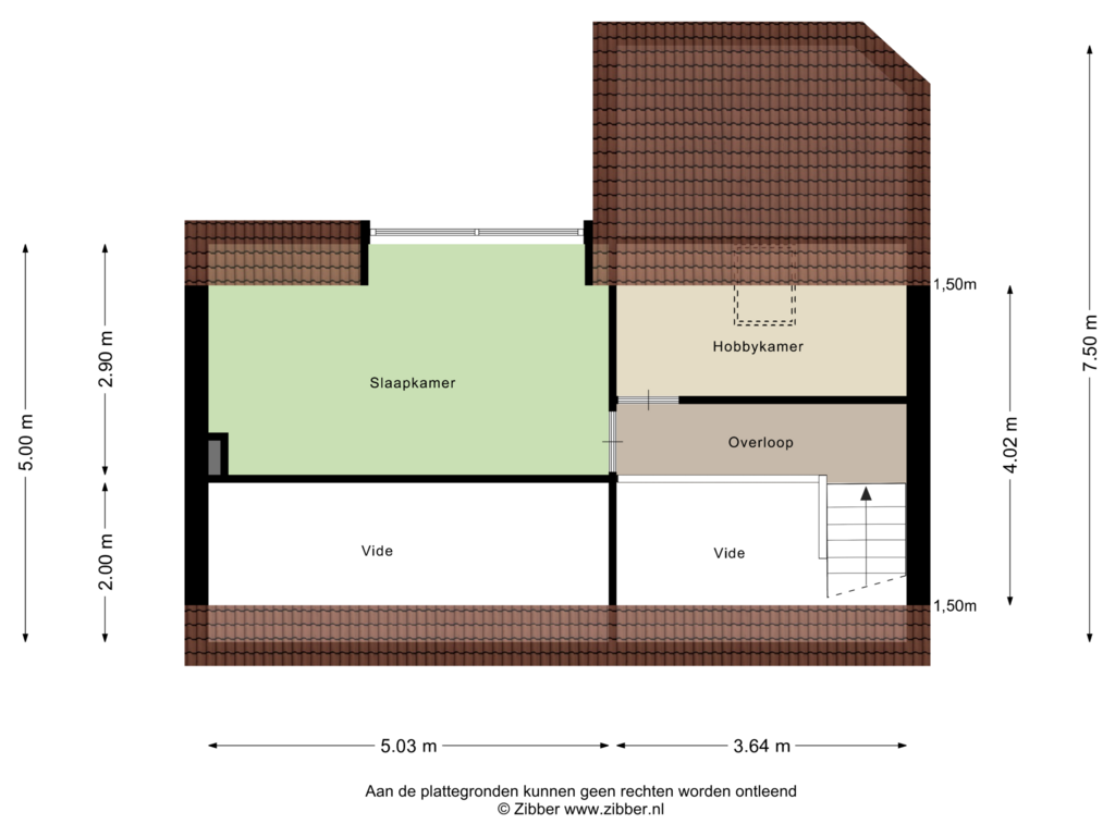 Bekijk plattegrond van Eerste verdieping van Klavetterstraat 8