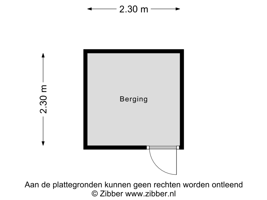 Bekijk plattegrond van Berging van Klavetterstraat 8