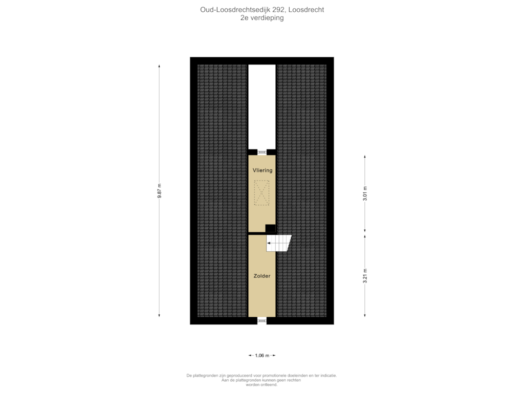 Bekijk plattegrond van 2e verdieping van Oud-Loosdrechtsedijk 292